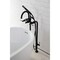 Aqua Vintage CCK8100DKL Freestanding Tub Faucet with Supply Line, Stop Valve, Matte Black CCK8100DKL - alternate 6